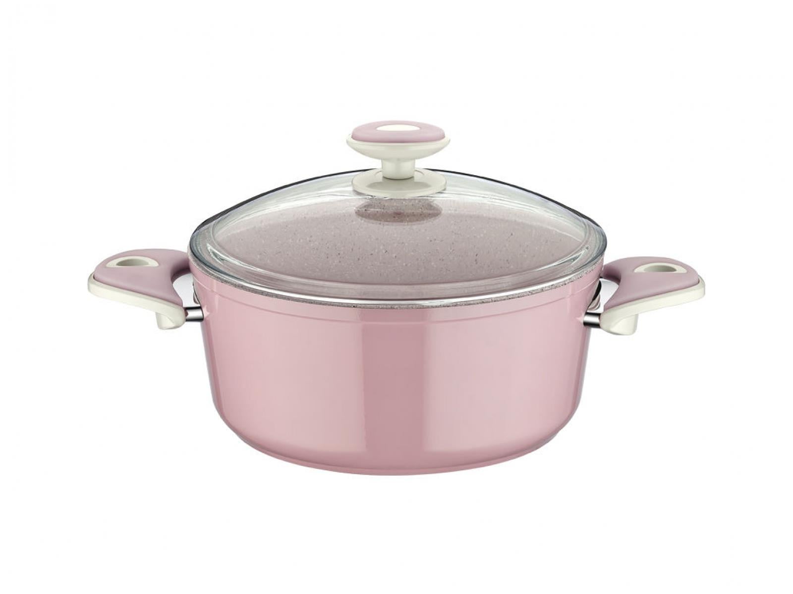 Taç Granit Plus Derin Tencere 20 cm Pembe