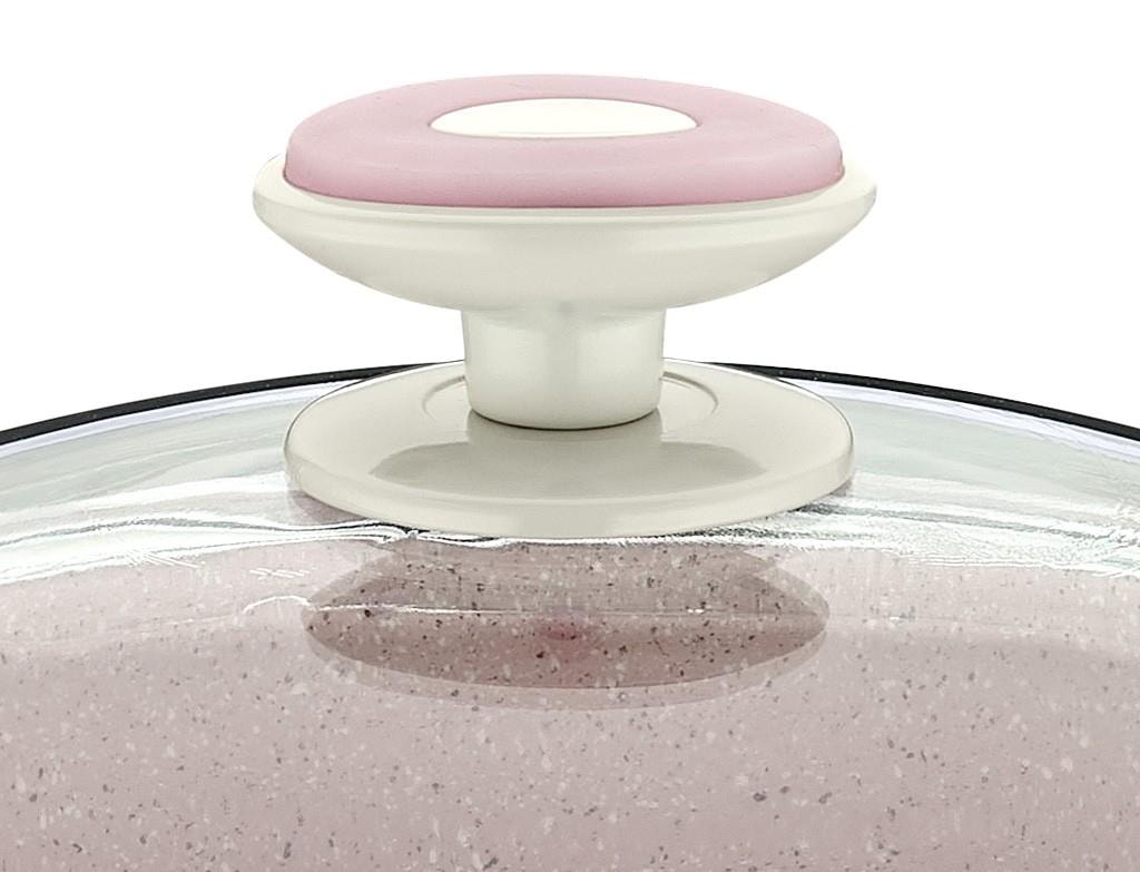 Taç Granit Plus Derin Tencere 22 cm Pembe