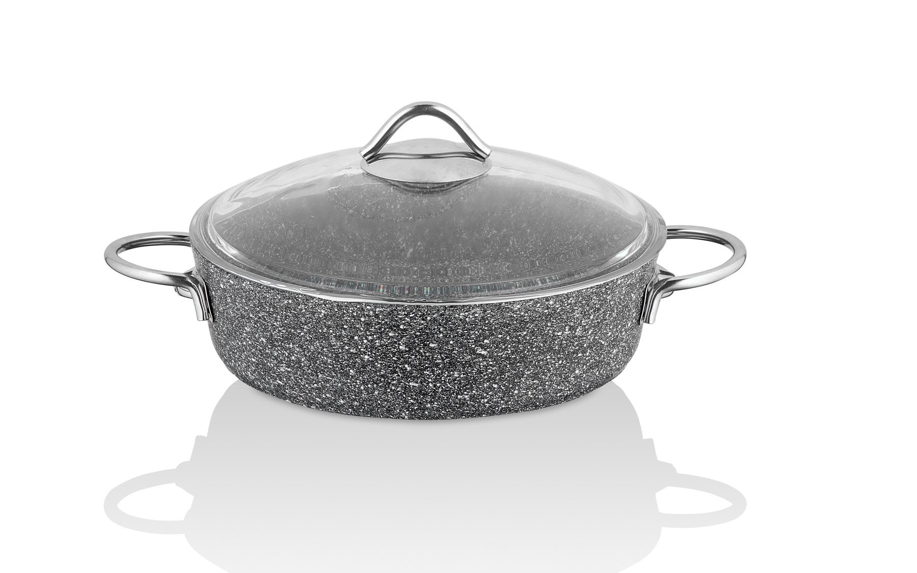 Taç Master Cook  7 Parça Granit Tencere Seti Metal Saplı Gri 
