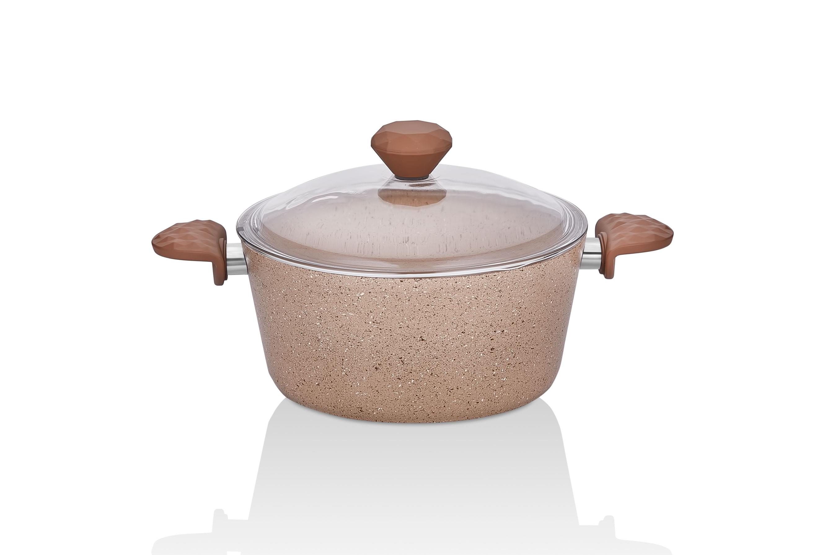 Taç Stone 7 Parça Granit Tencere Seti Cappuccino