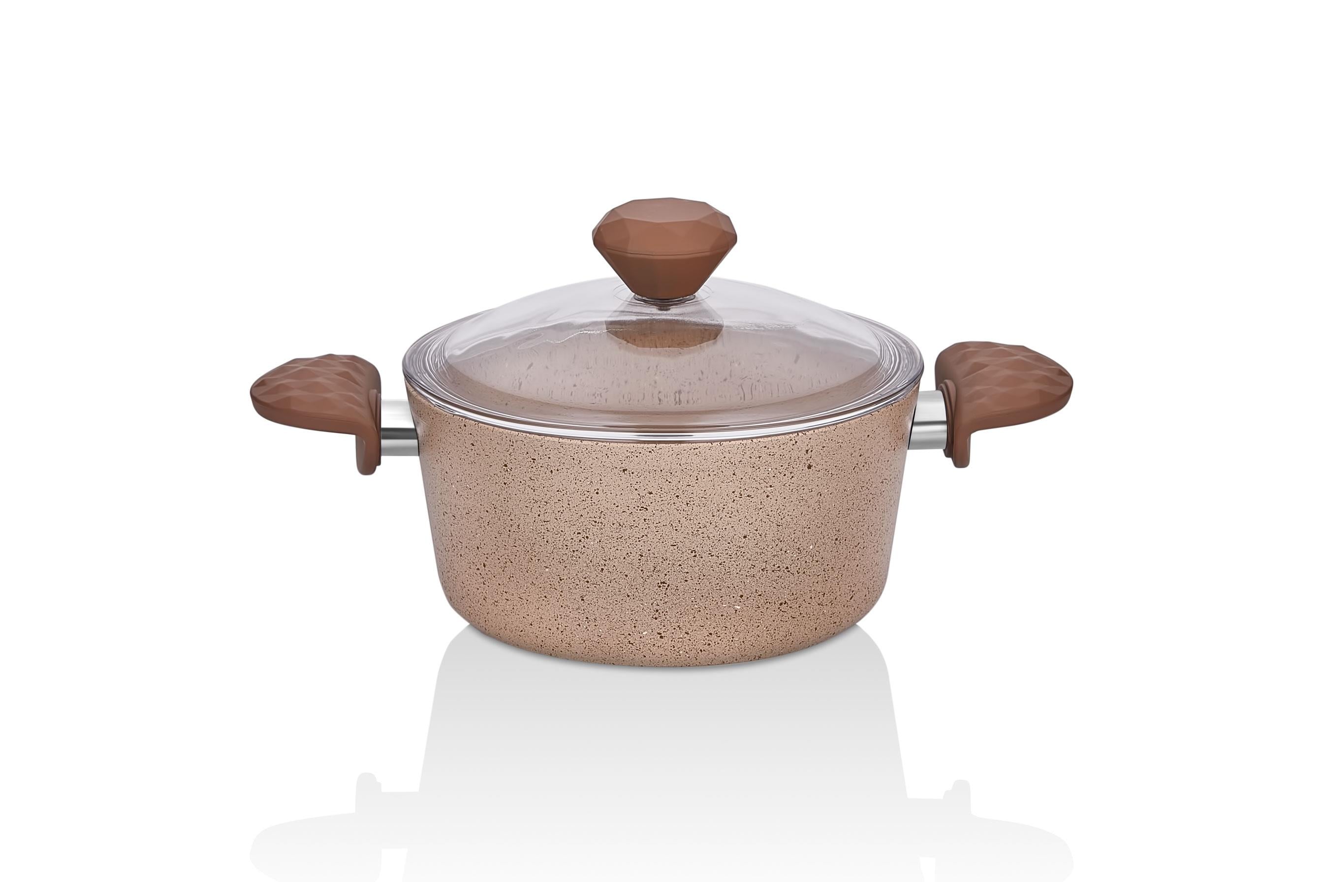 Taç Stone 7 Parça Granit Tencere Seti Cappuccino