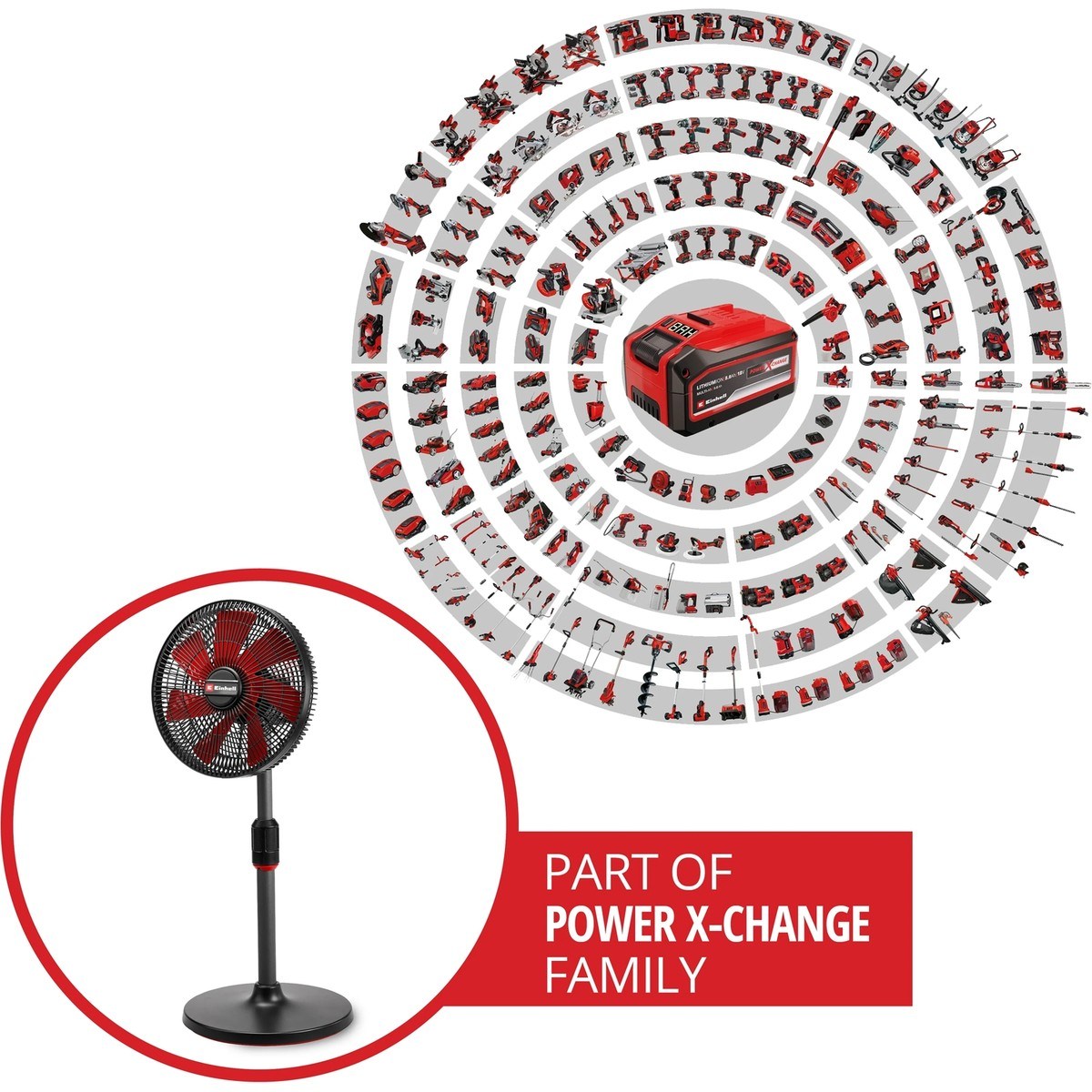  Einhell El Aletleri Einhell 3408071 Kale Kilit  GE-CF 18/320 P Li-Solo - Akülü Vantilatör