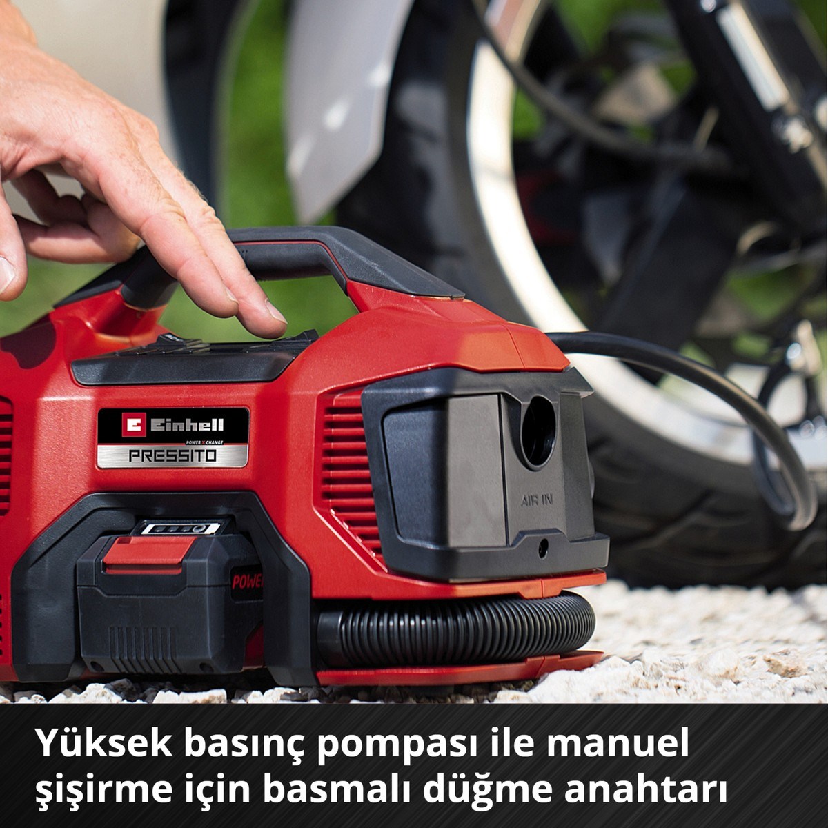  Einhell El Aletleri Einhell 4020467 Kale Kilit  PRESSITO 18/21 - Akülü Kompresör