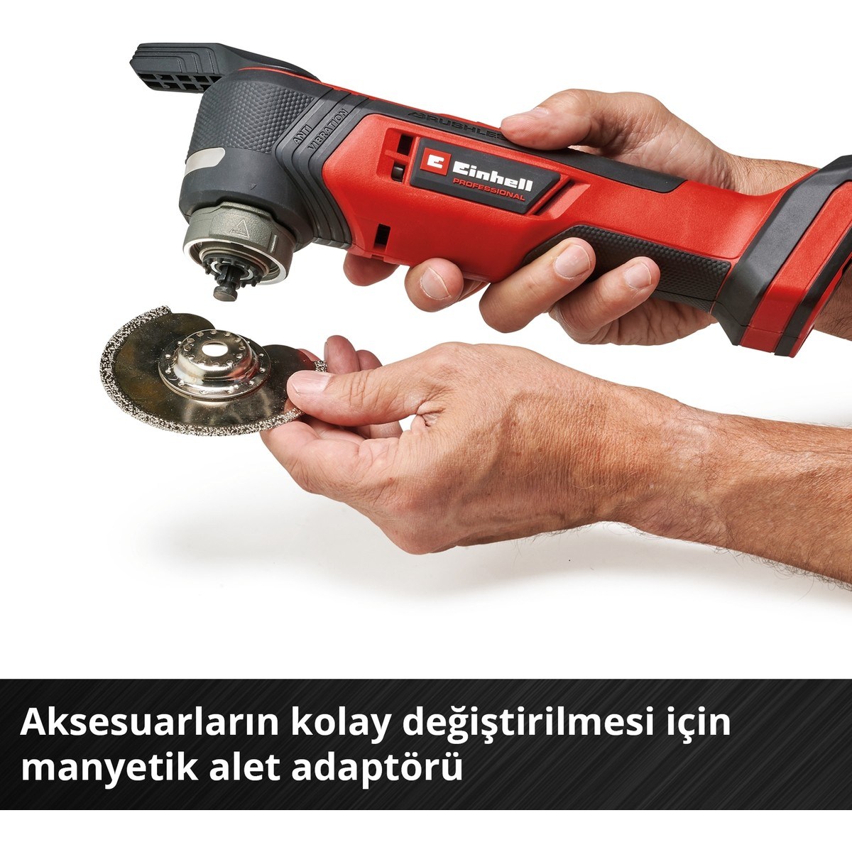  Einhell El Aletleri Einhell 4465190 Kale Kilit  TP-MG 18 Li BL - Solo - Akülü Raspalama Makinesi