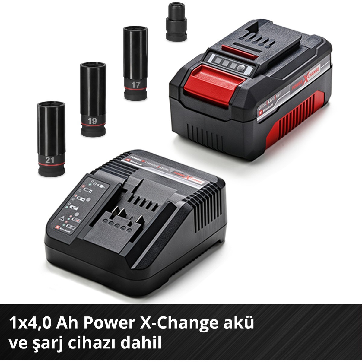  Einhell El Aletleri Einhell 4510074 Kale Kilit  IMPAXXO 18/450 (1x4,0Ah) - Akülü Darb. Somun Sık-Kömürsüz