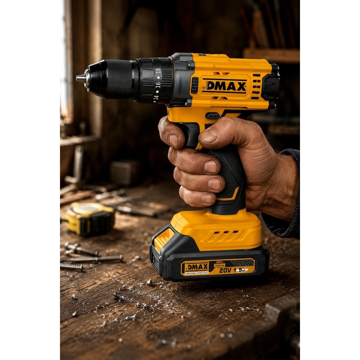  El Aletleri Dmax DMX-3000 Kale Kilit  DMX3000 20V Akülü Darbeli Matkap Vidalama 35 Nm Çift Akülü Çantalı