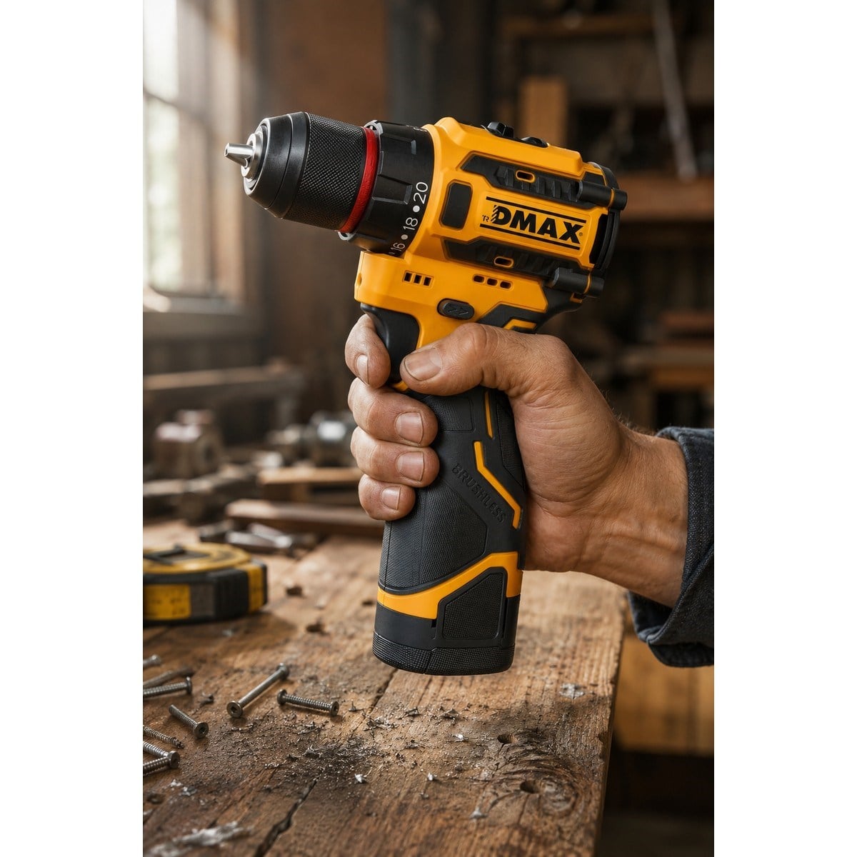  El Aletleri Dmax DMX-3001 Kale Kilit  DMX3001 16V Akülü Matkap Vidalama 60 Nm Fırçasız Motor Çift Akülü Çantalı