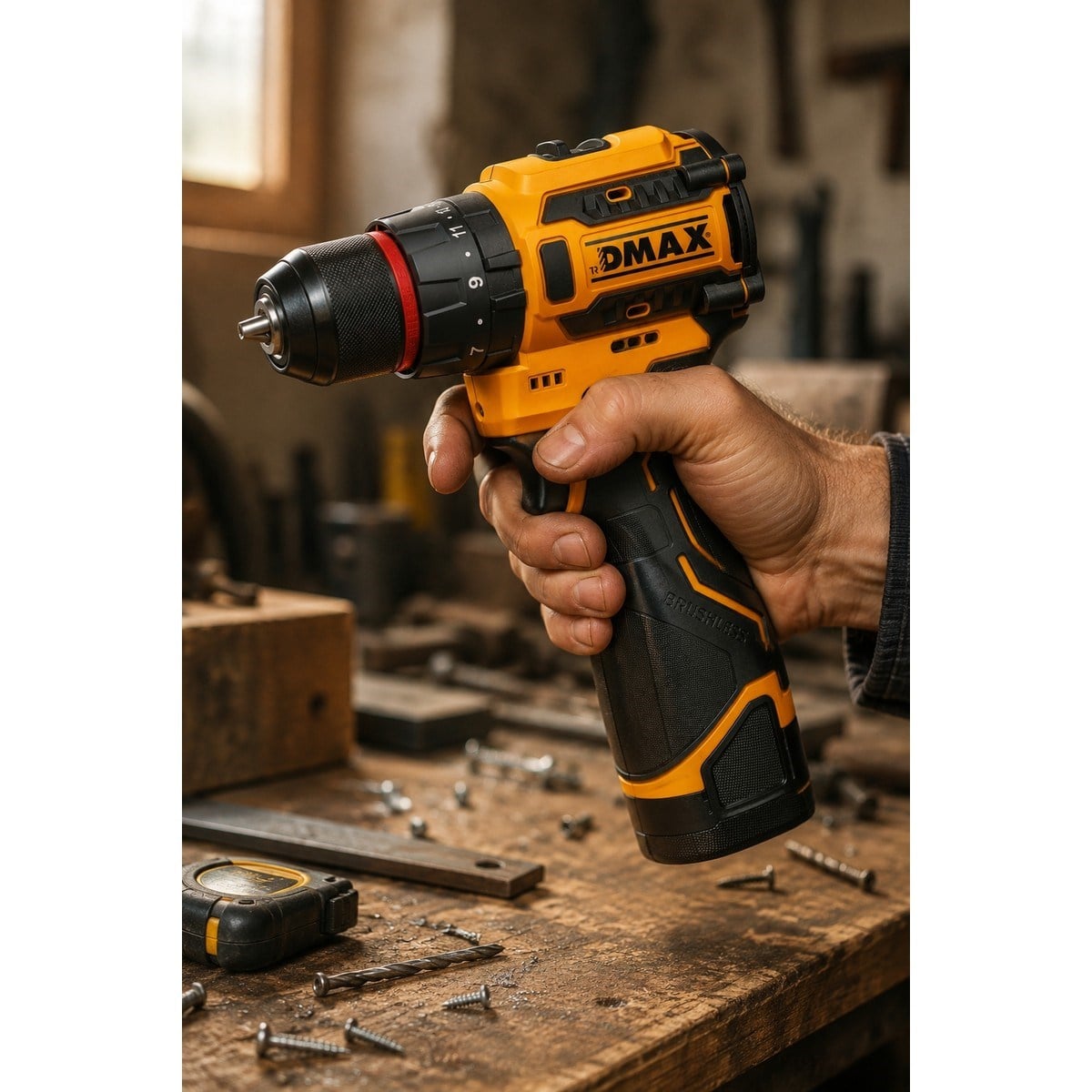  El Aletleri Dmax DMX-3002 Kale Kilit  DMX3002 16V Akülü Darbeli Matkap Vidalama 60 Nm Fırçasız Çift Akülü Çantalı