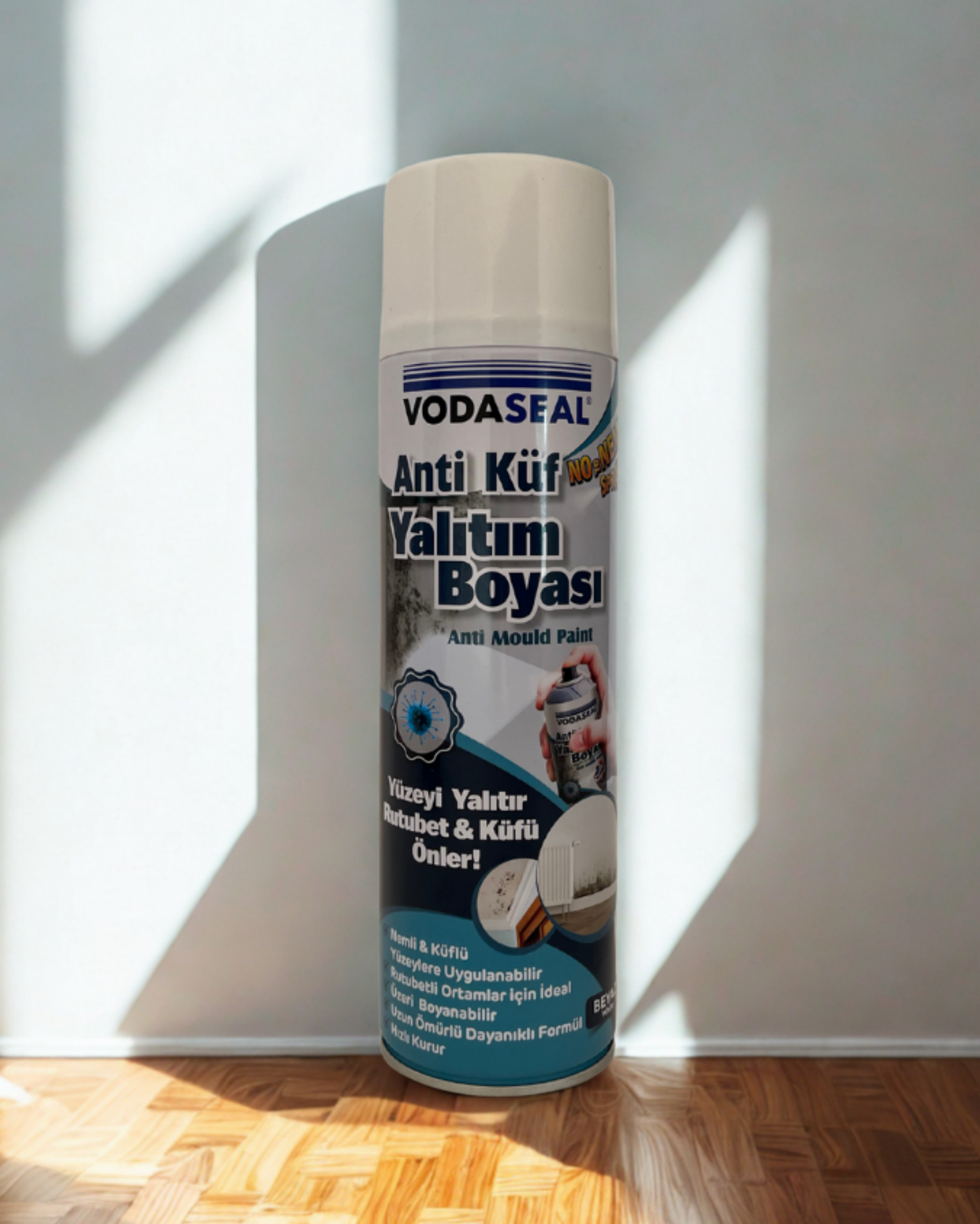  Vodaseal Yapı Kimyasalları Vodaseal VDSL-ANTIKUF Vodaseal  Vodaseal Anti Küf Yalıtım Boyası Beyaz Sprey 500 ml - 3'lü Paket - Banyo Mutfak Nem ve Küf Önleyici