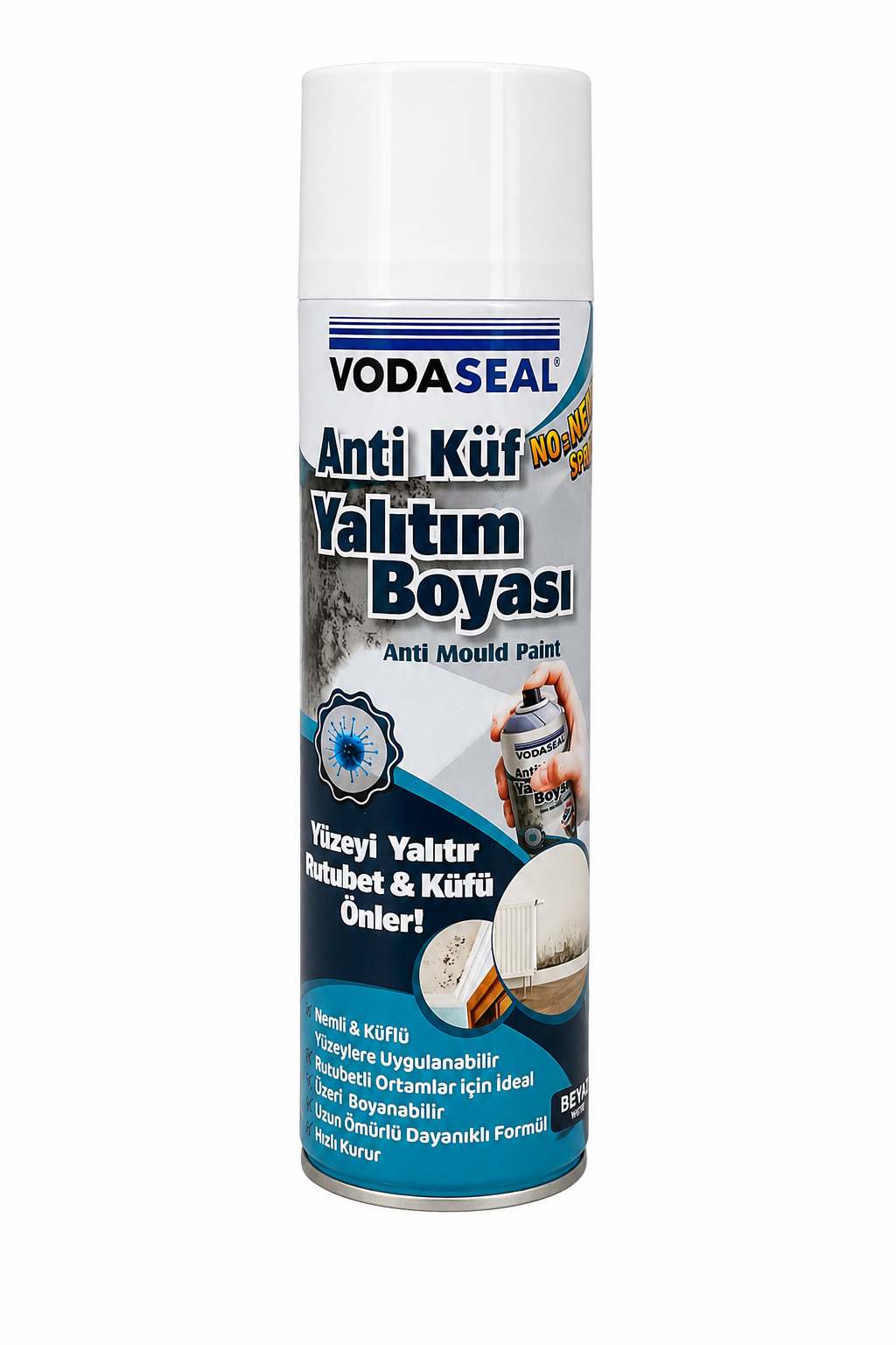  Vodaseal Yapı Kimyasalları Vodaseal VDSL-ANTIKUF Vodaseal  Vodaseal Anti Küf Yalıtım Boyası Beyaz Sprey 500 ml - 3'lü Paket - Banyo Mutfak Nem ve Küf Önleyici
