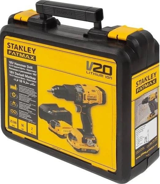 Stanley Fatmax SCD718D2K 18V 2.0AH V20 Çift Akülü Darbeli Matkap