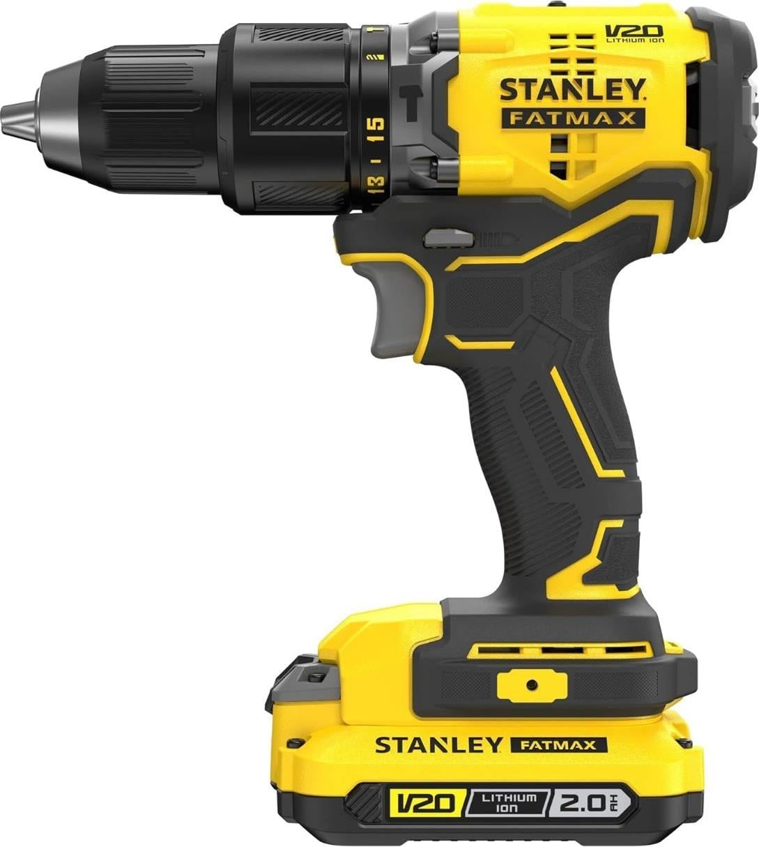 Stanley SBD715D2K-TR 18V 2.0AH V20 Li-Ion Çift Akülü Kömürsüz Darbeli Matkap 