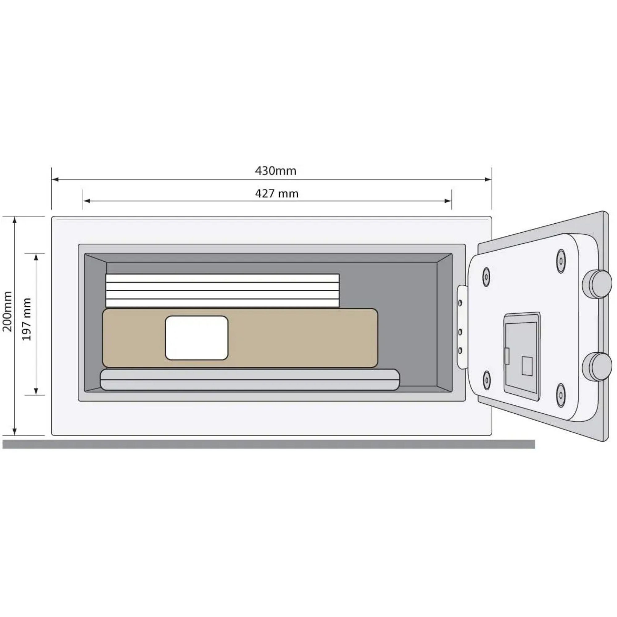 Yale YLG/200/DB2 Elektronik Şifreli ve Anahtarlı Ev ve Otel Tipi Çelik Kasa (Laptop Tipi)