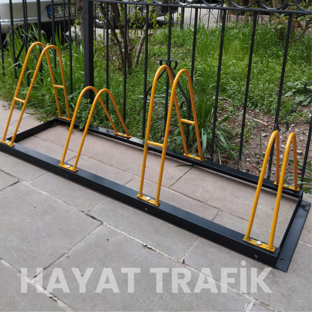 4'lü Bisiklet Park Yeri (Ekonomik Çift Yönlü) 140 x 40 cm