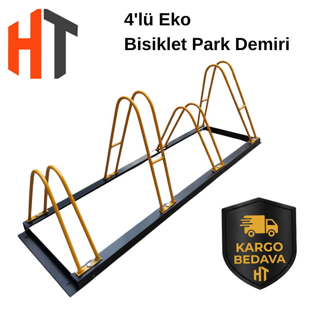 4'lü Bisiklet Park Yeri (Ekonomik Çift Yönlü) 140 x 40 cm