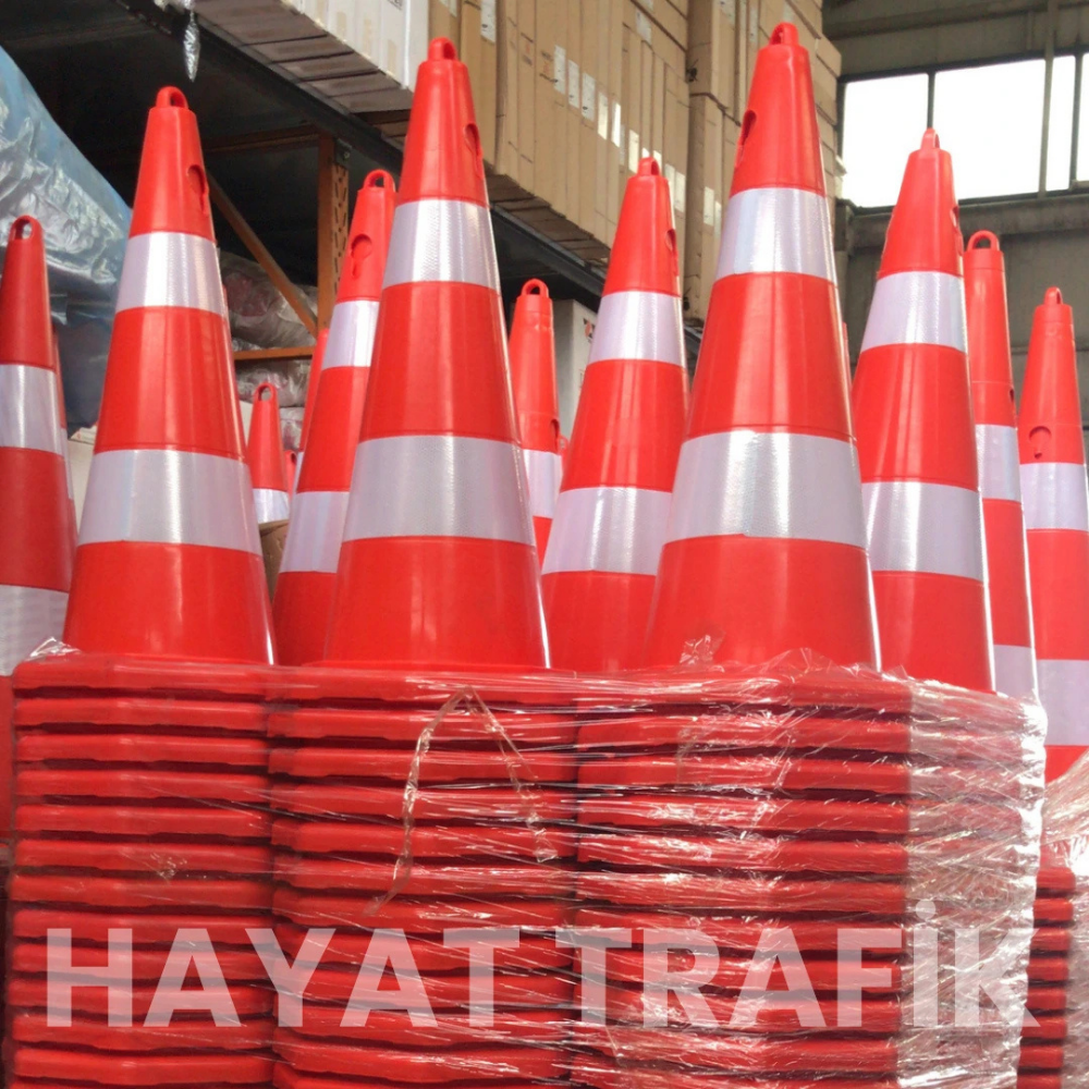 75 Cm Sekizgen Tabanlı Koni Eko 2 Reflektif