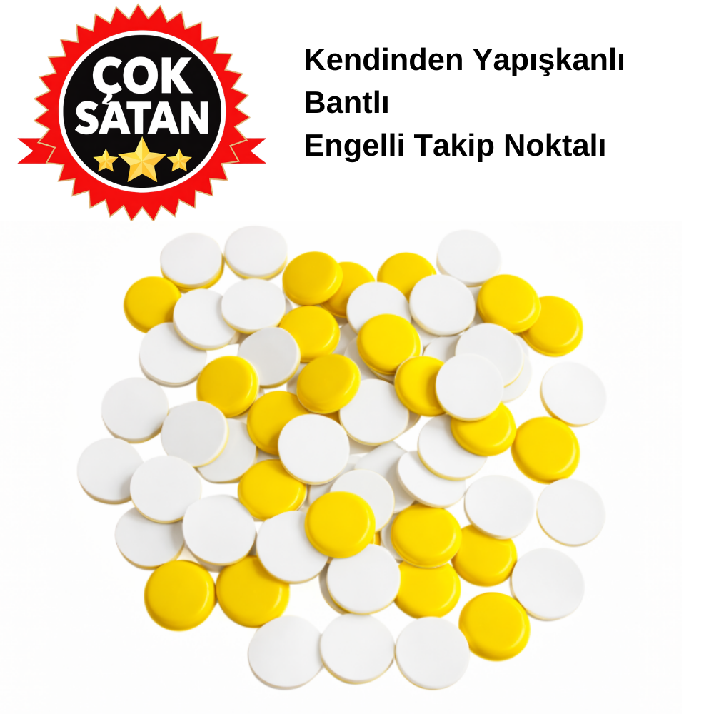 Bantlı Engelli Takip Yüzeyi Noktalı 30x30 cm -  Kendinden Yapışkanlı