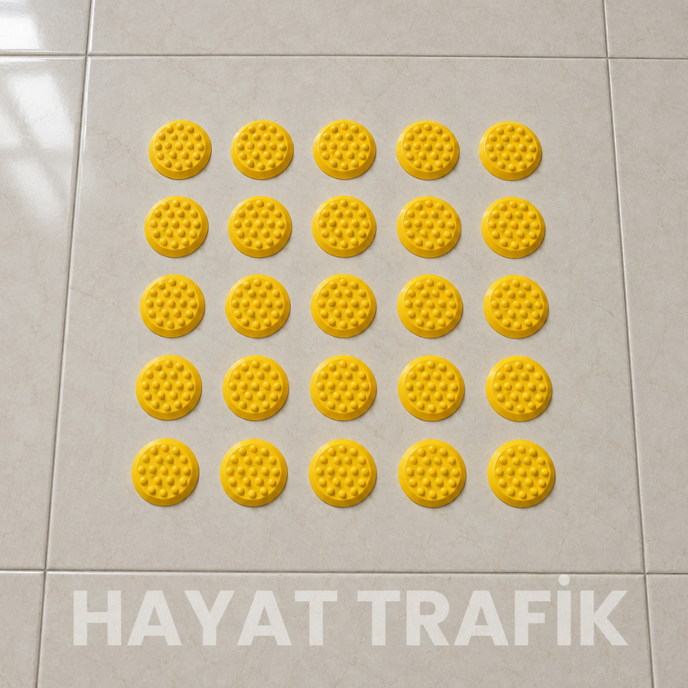 Bantlı - Tırtıklı -  İç Mekan Hissedilebilir Yüzey - Nokta 30x30 cm 