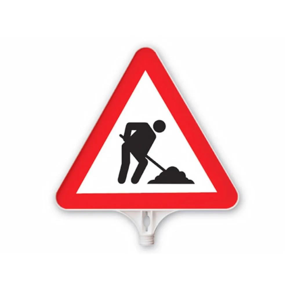 Çalışma Var Üçgen Levha - Çift Taraflı Baskı