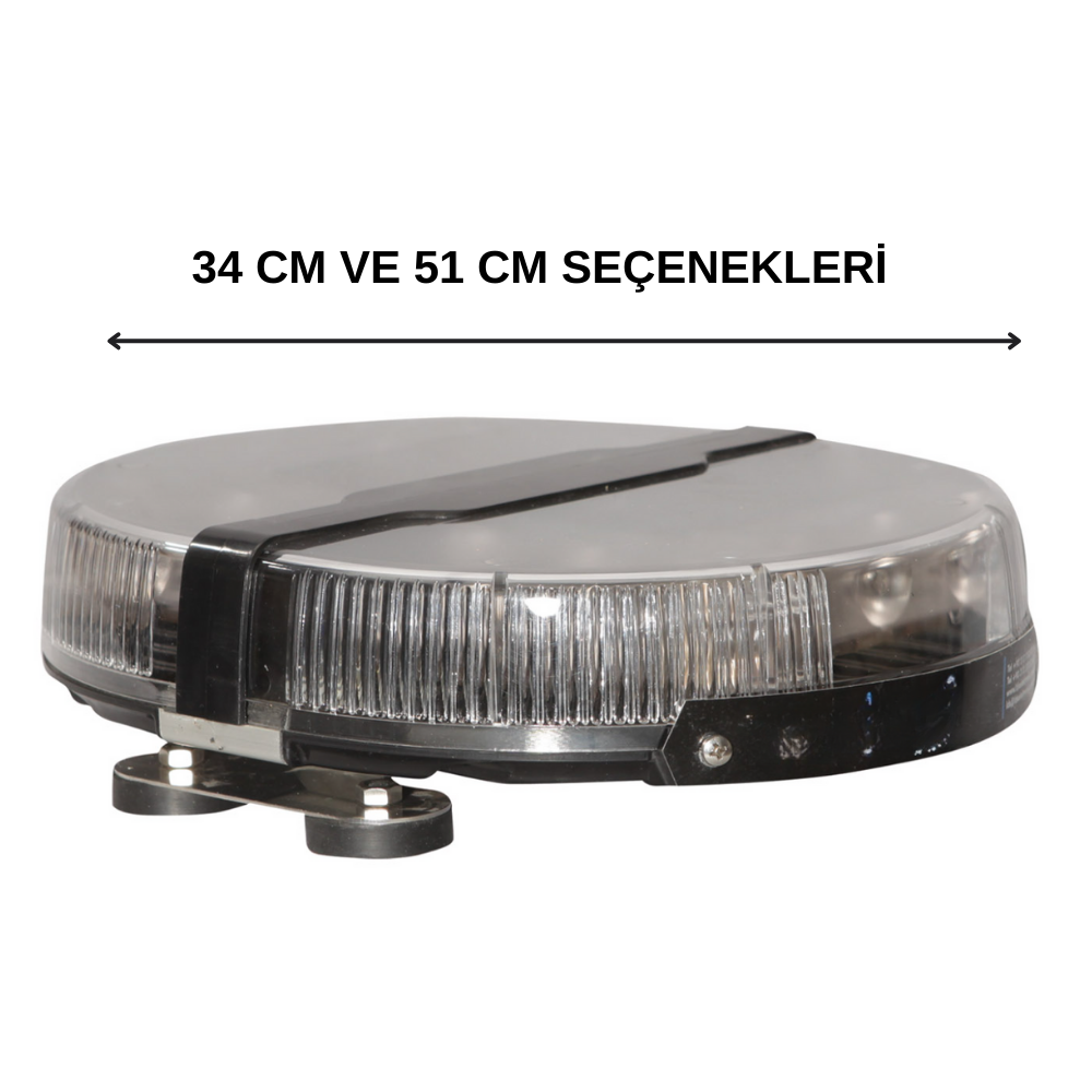 Mini Tepe Lambası Expert Mıknatıslı E-1134 Kırmızı Mavi, 34 cm