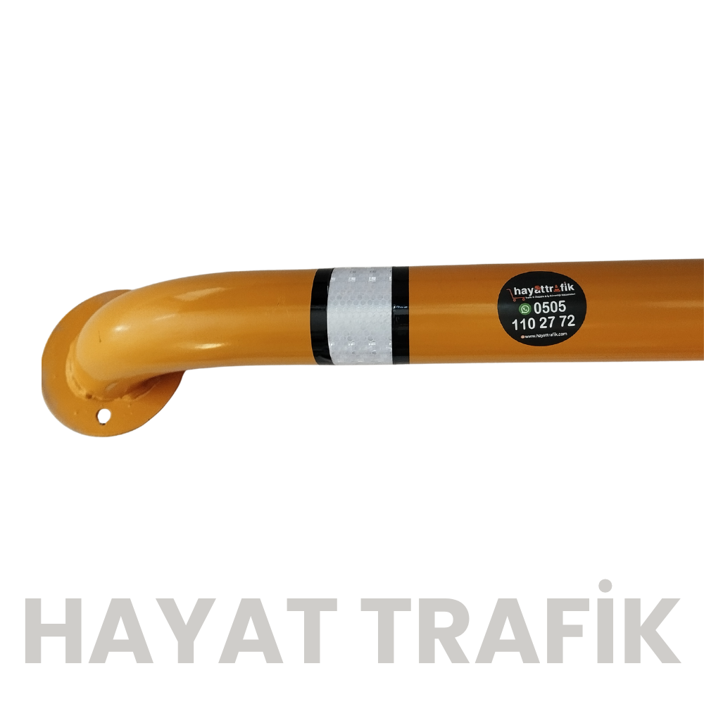 Otopark Araç Stoperi 190 cm x 60 mm Metal , Şerit Ayırıcı Bariyer ,Otopark Demiri Sarı 