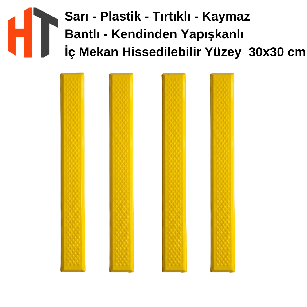 Plastik - Tırtıklı - Kendinden Yapışkanlı İç Mekan Hissedilebilir Klavuz Yüzey  30x30 cm 