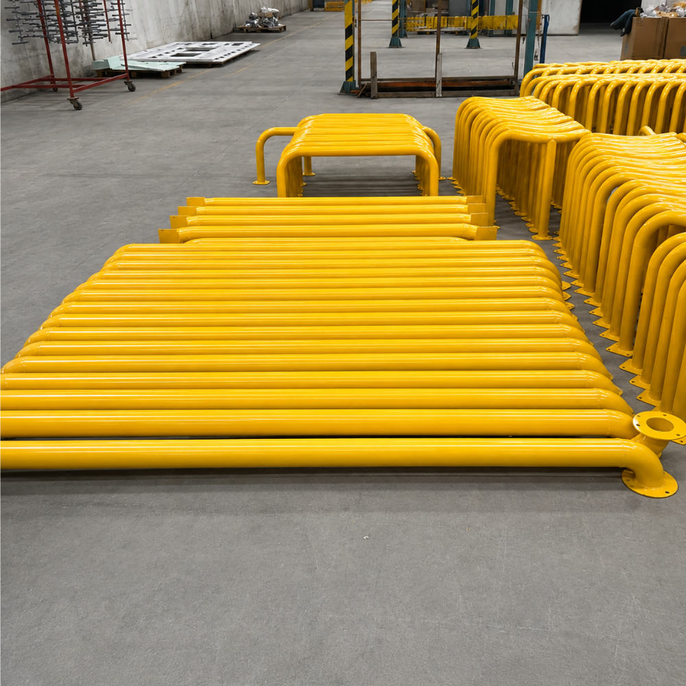 Şerit Ayırıcı Bariyer , Oto Park Araç Stoperi, Otopark Demiri Sarı 140 x 60 mm