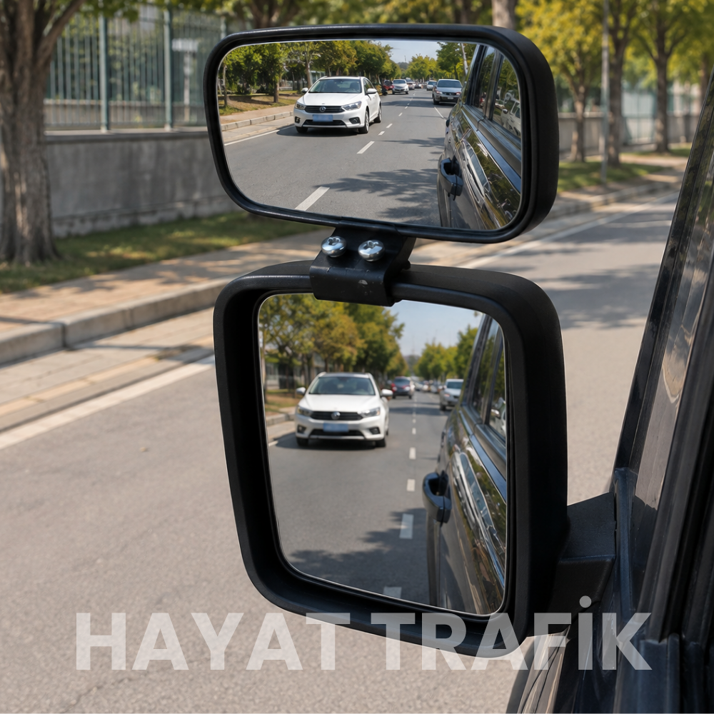 Sürücü Kursu Eğitmen Aynası-Hareketli Ayna- Dış Yan İlave Aynası-İkili Set