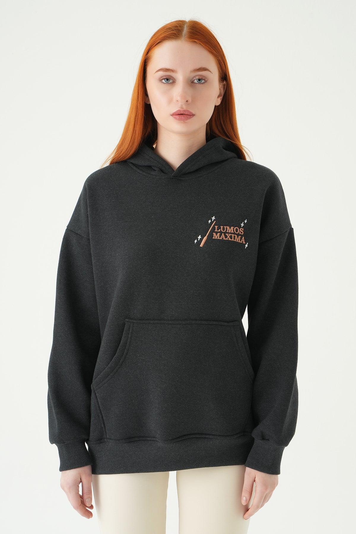 Antrasit Kapüşonlu Sweat 1203