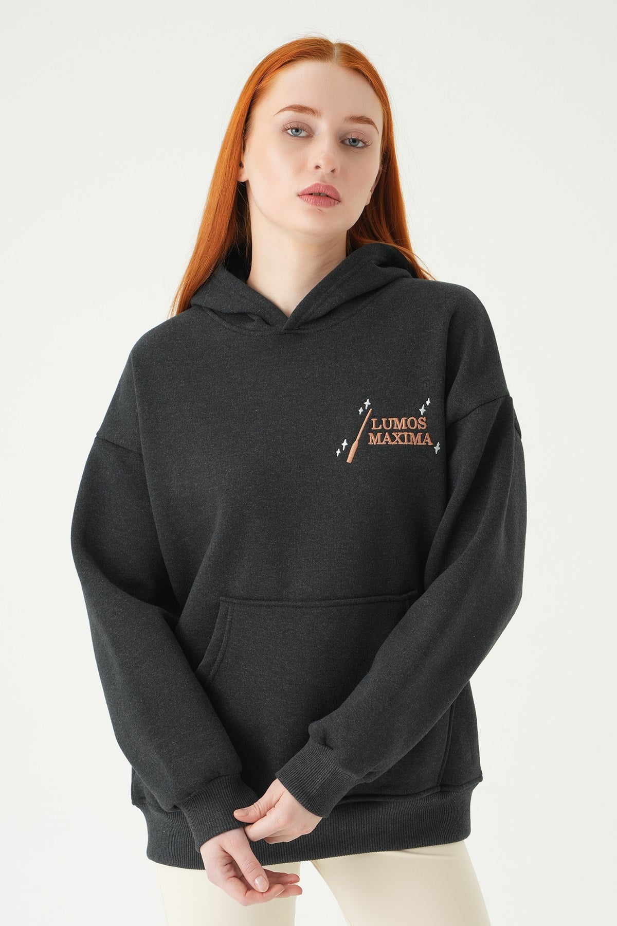 Antrasit Kapüşonlu Sweat 1203