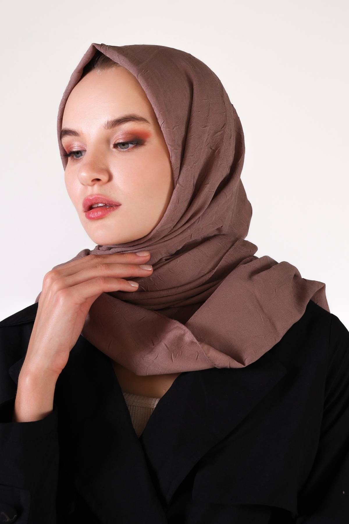 Bambu Kraş Şal - 5661 Vizon
