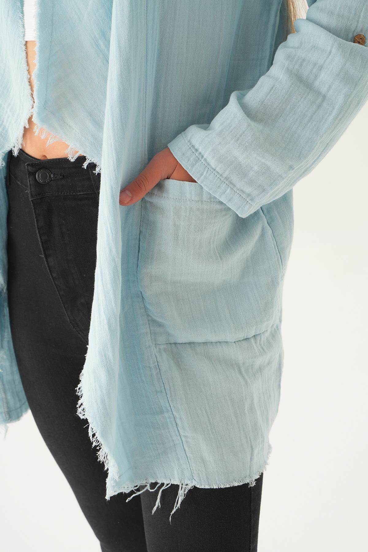 Bebe Mavi Salaş Kimono 1076