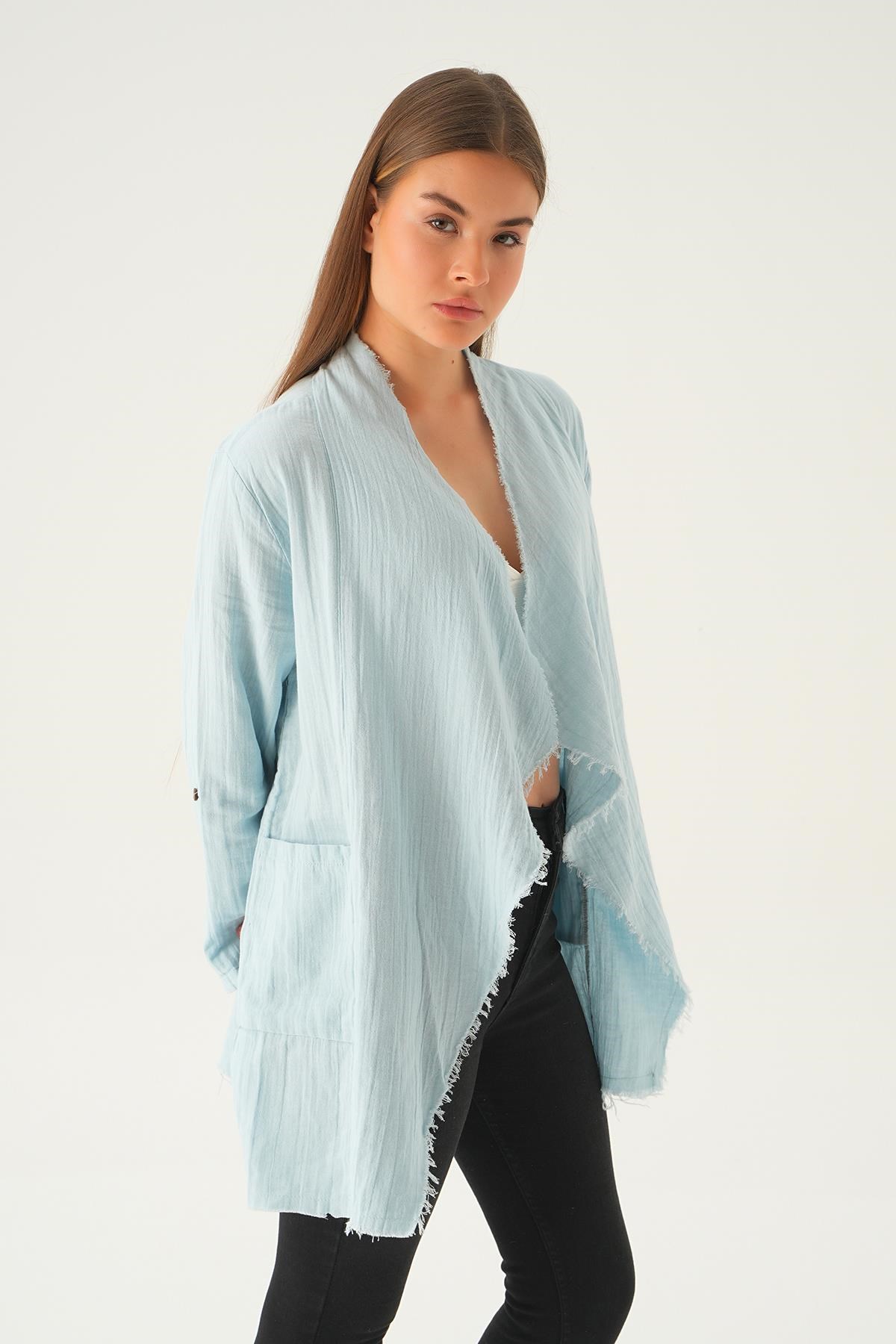 Bebe Mavi Salaş Kimono 1076