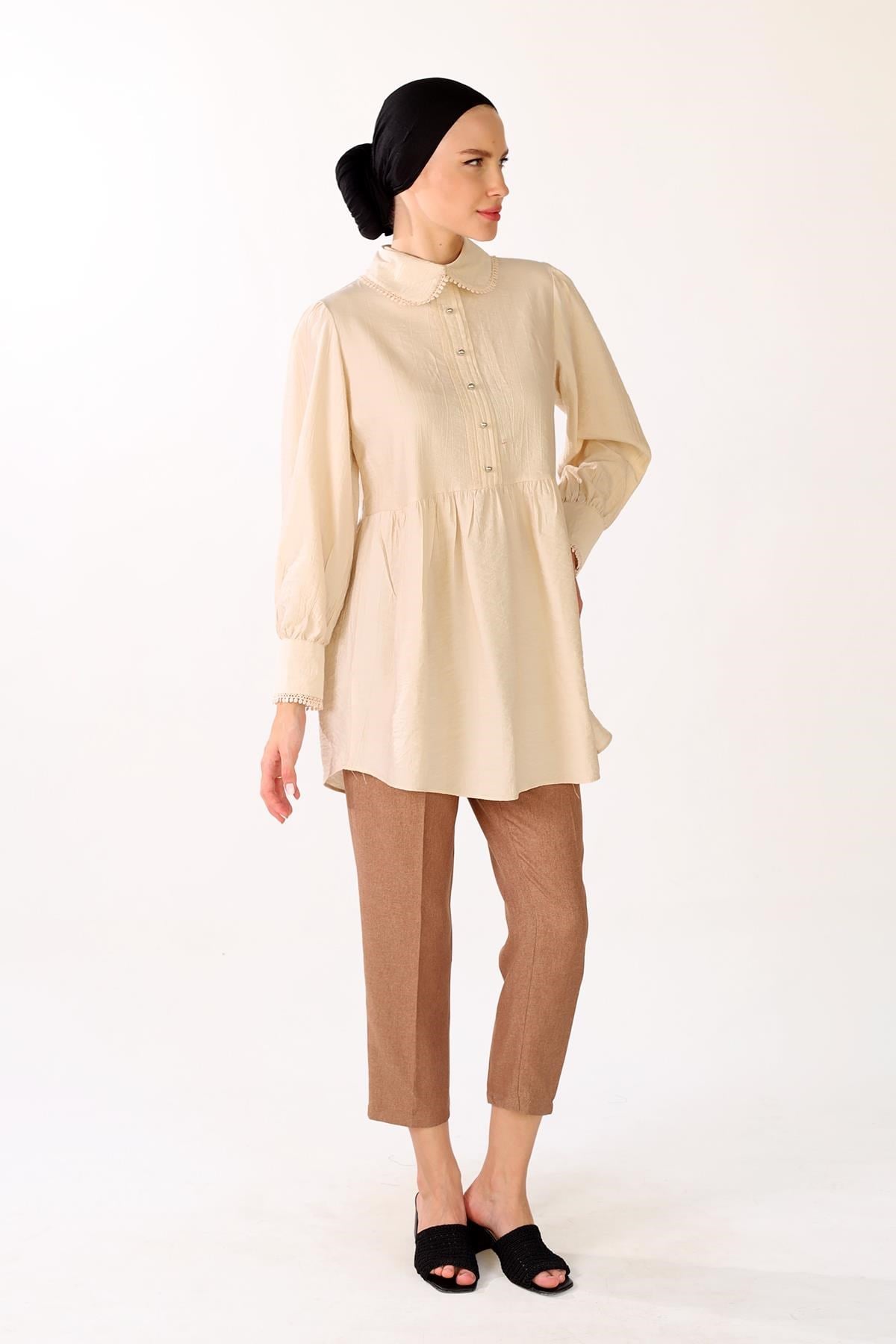 Bej Bebe Yaka Tunik 4069A