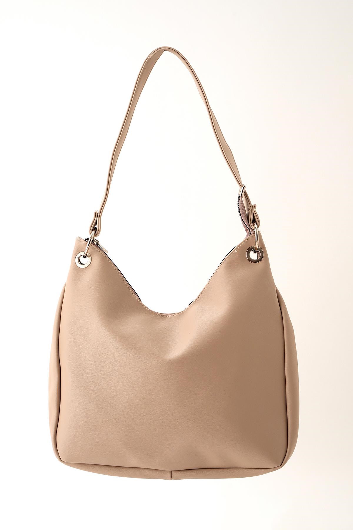 Bej Klasik Model Çanta 8050