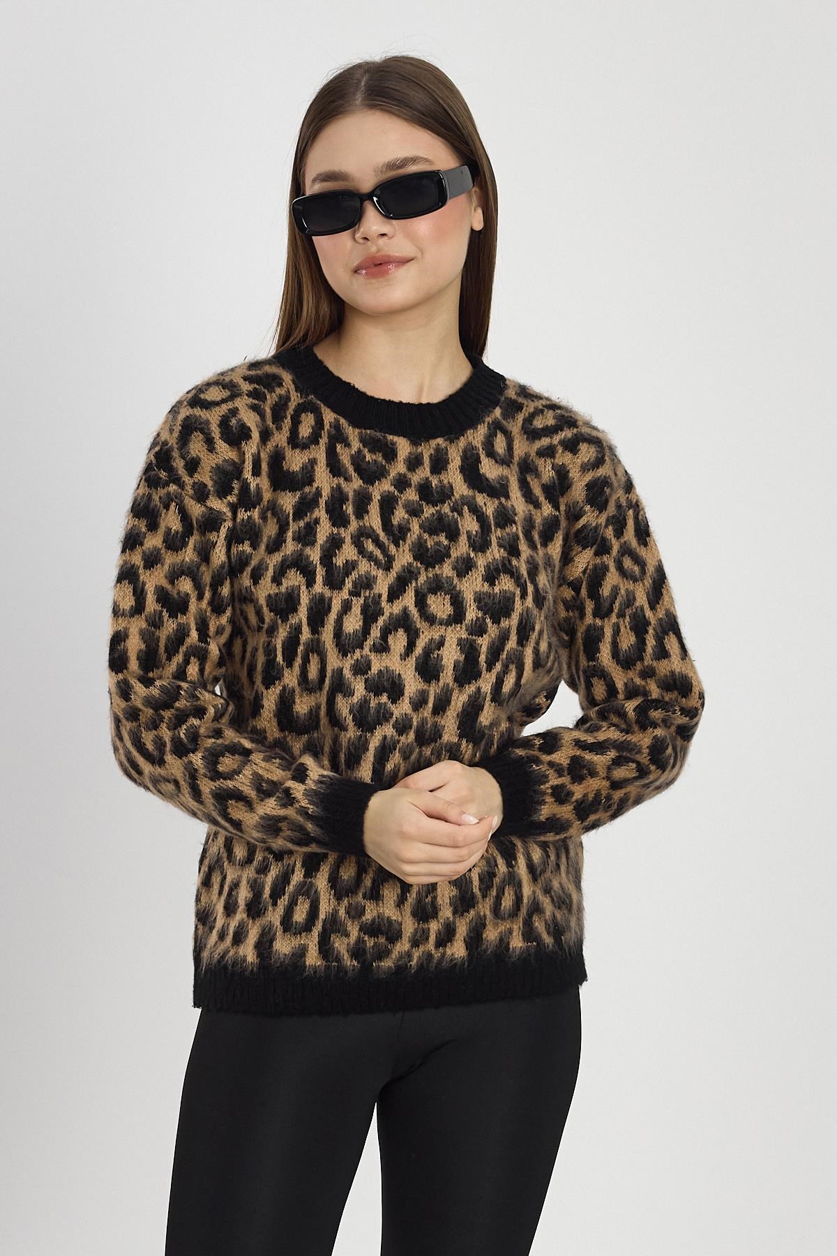 Bej Leopar Desen Kazak 6702