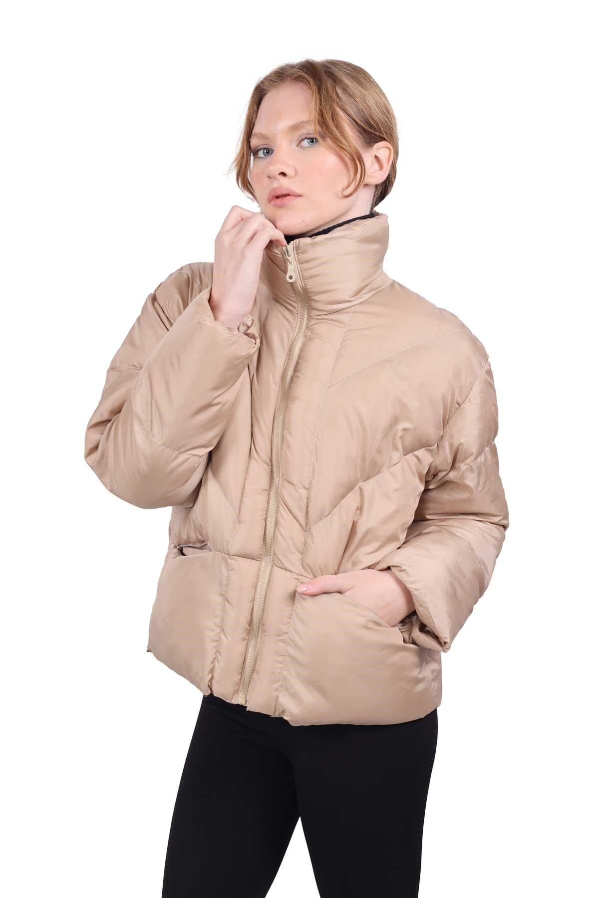 Bej Şişme Mont 3005