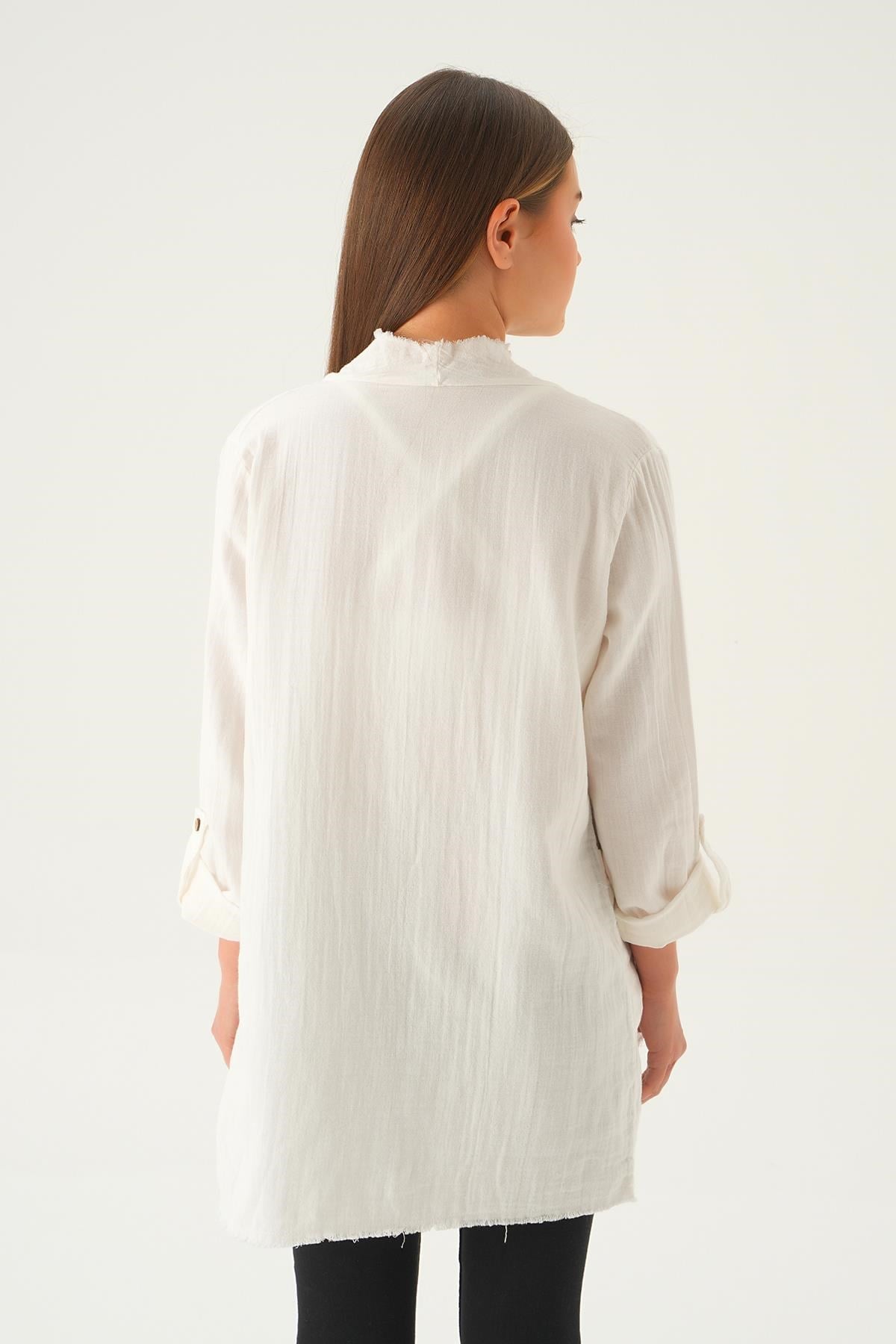 Beyaz Salaş Kimono 1076