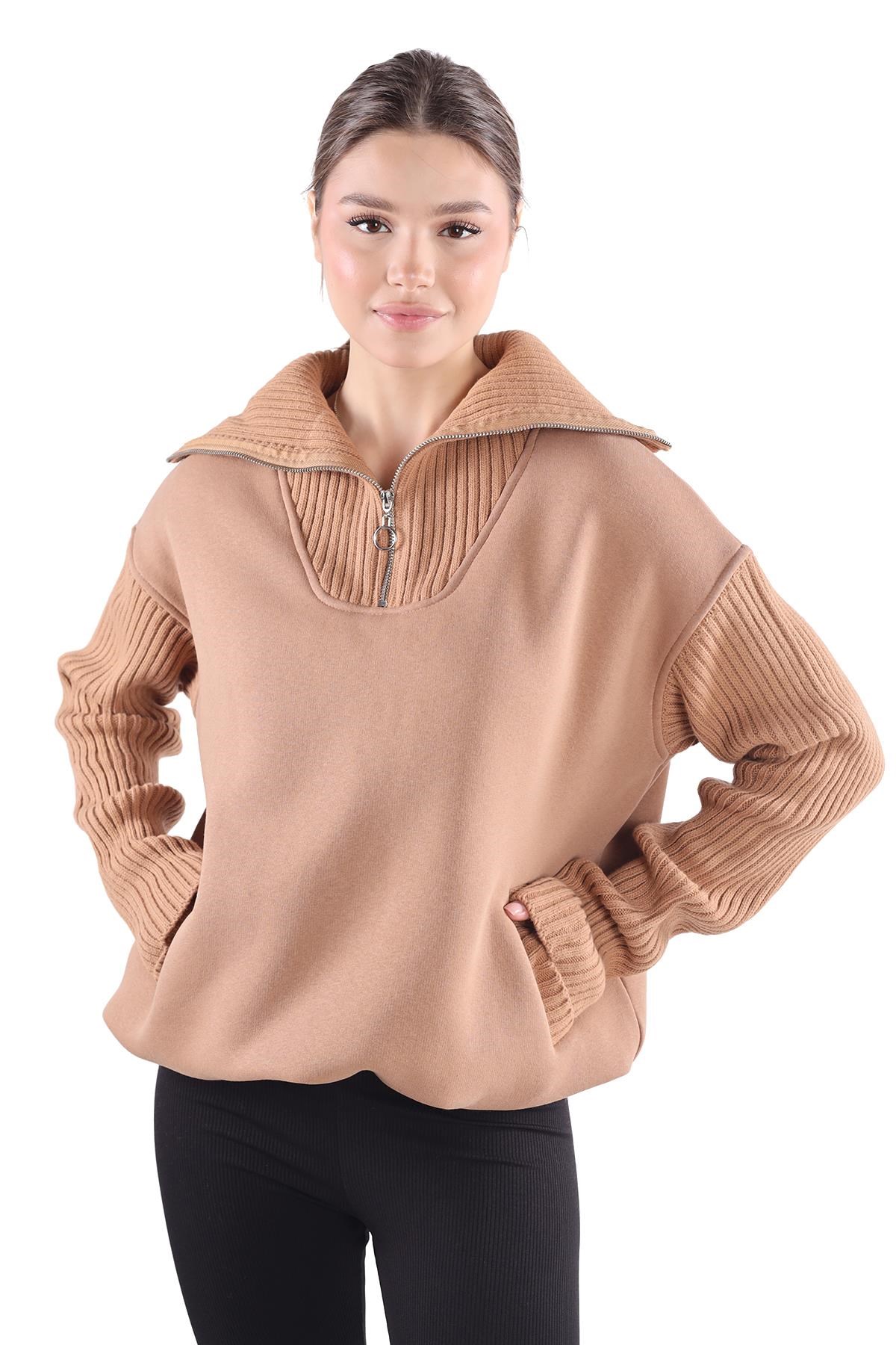 Bisküvi Fermuarlı Sweat 4290