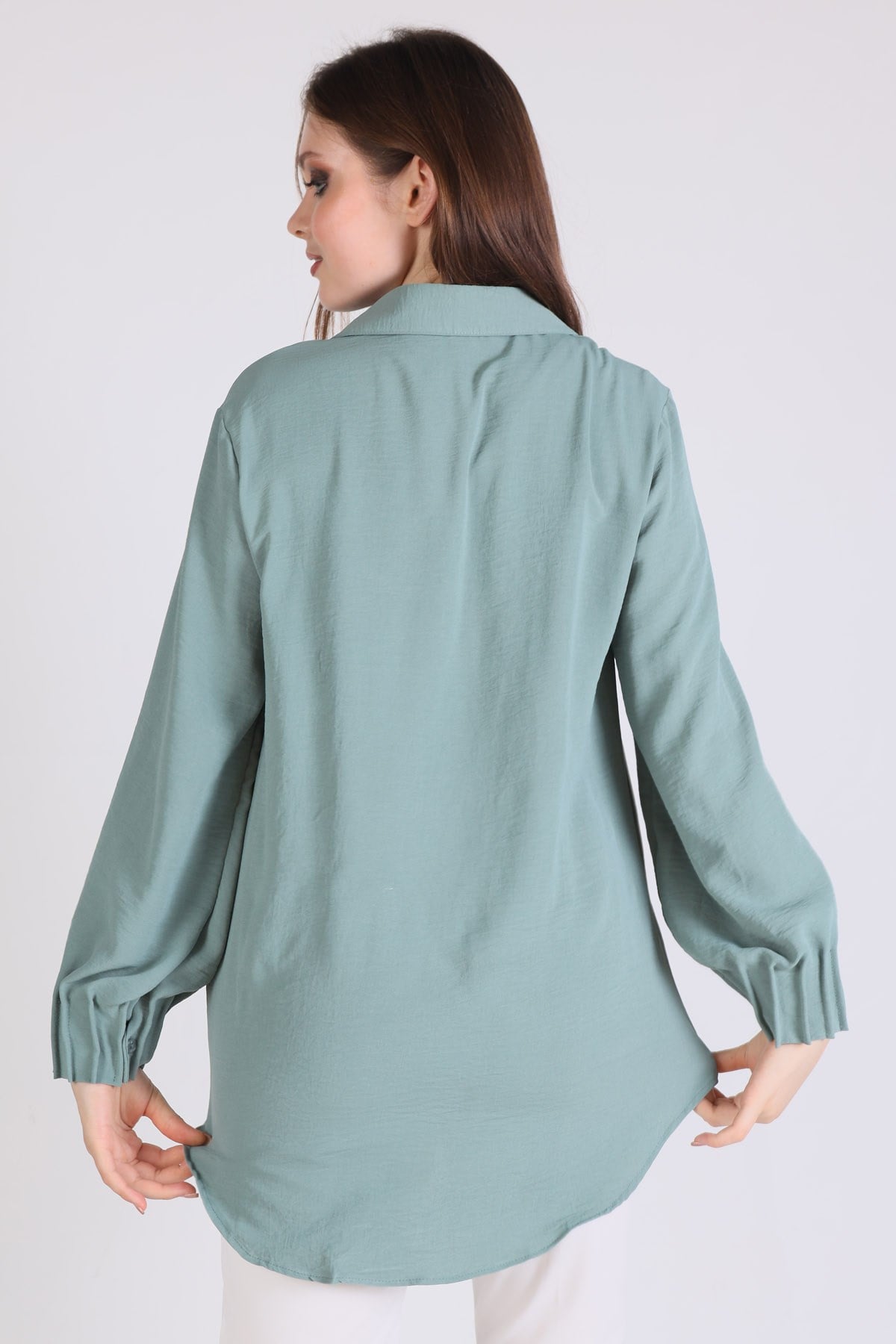 Çağla Kol Drape Detay Gömlek 6454A