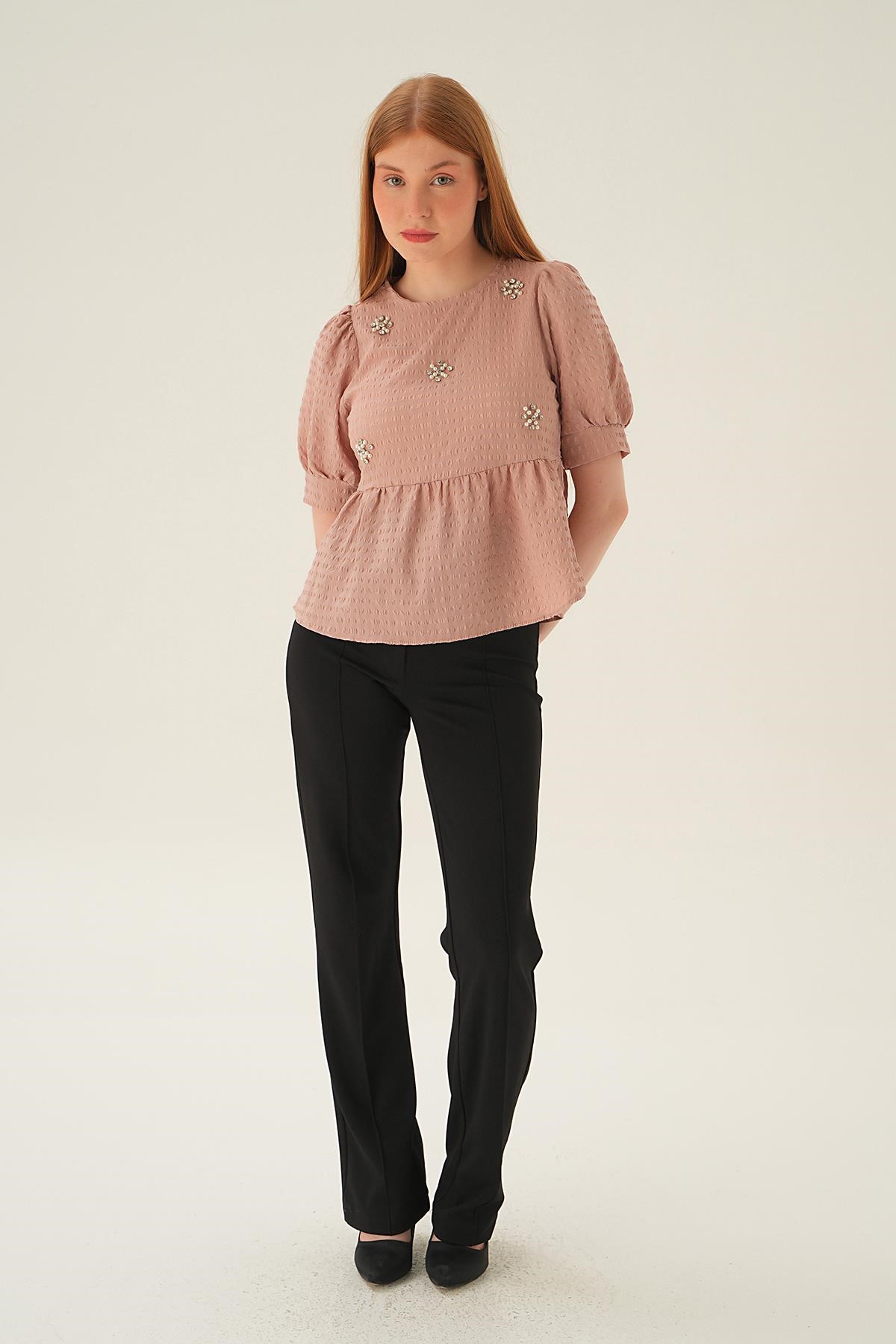 Camel Bisiklet Yaka Bluz 4106