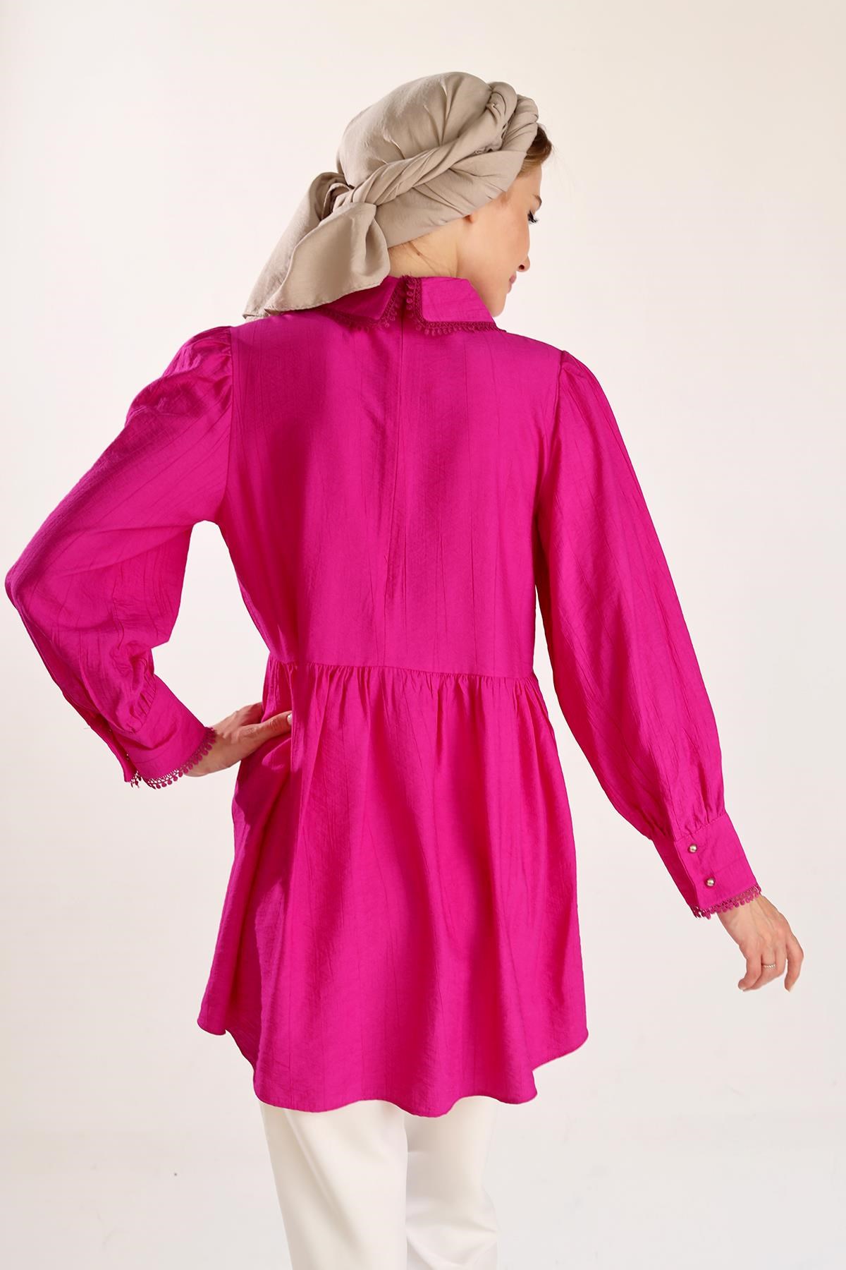 Fuşya Bebe Yaka Tunik 4069A