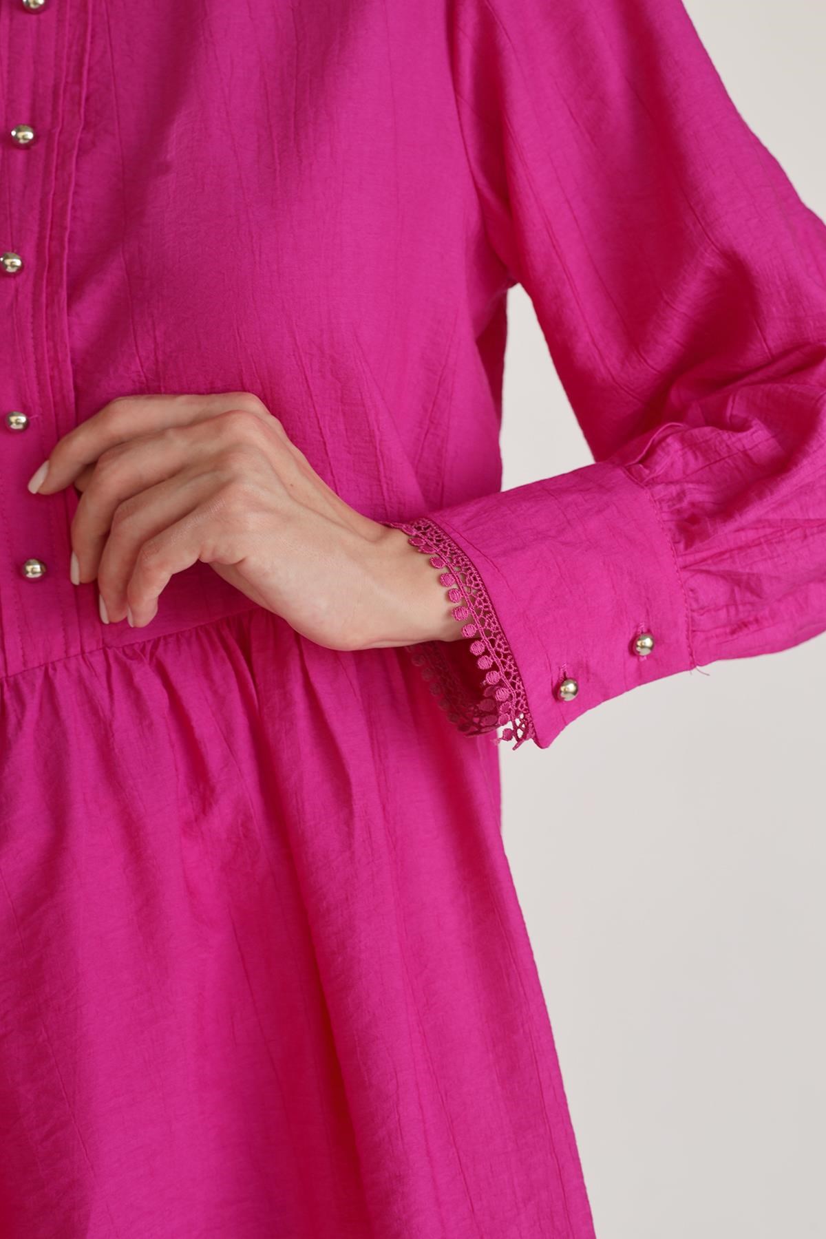 Fuşya Bebe Yaka Tunik 4069A