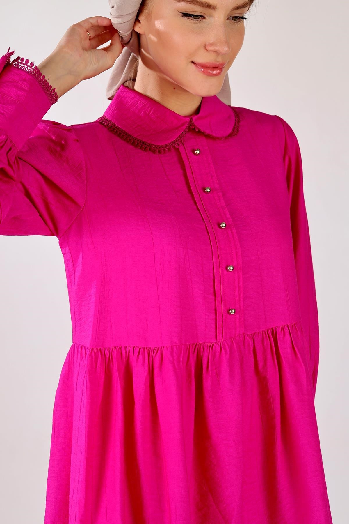 Fuşya Bebe Yaka Tunik 4069A