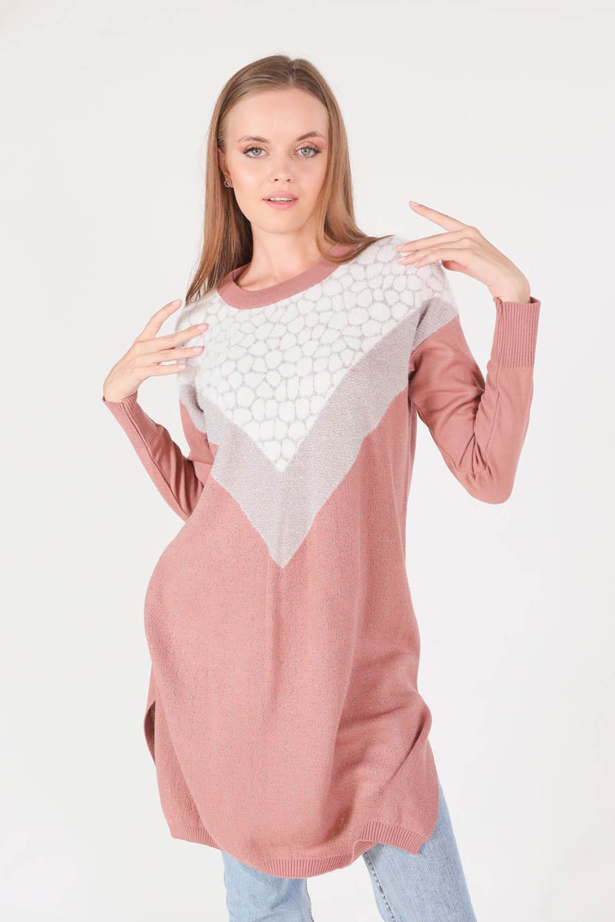 Gül Simli Triko Tunik 1475