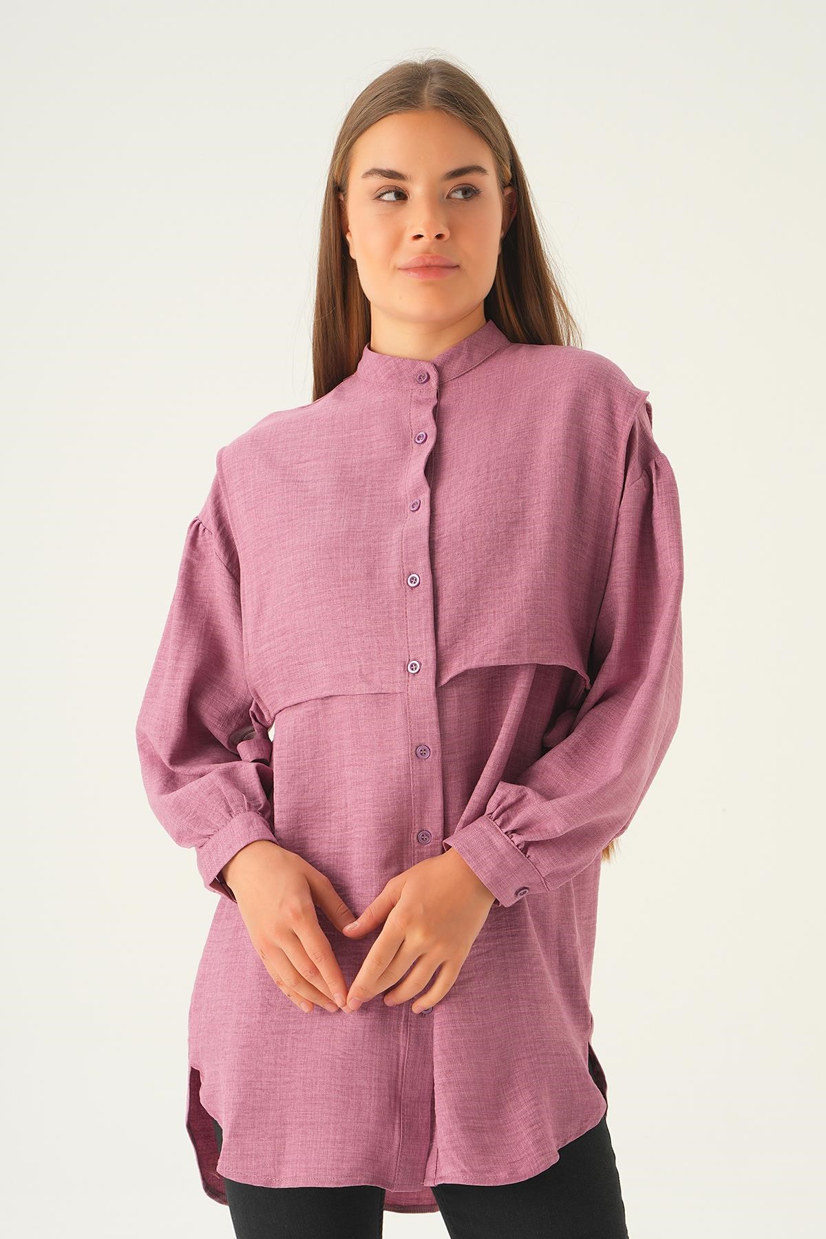 Gül Yan Bağlamalı Tunik 6836A