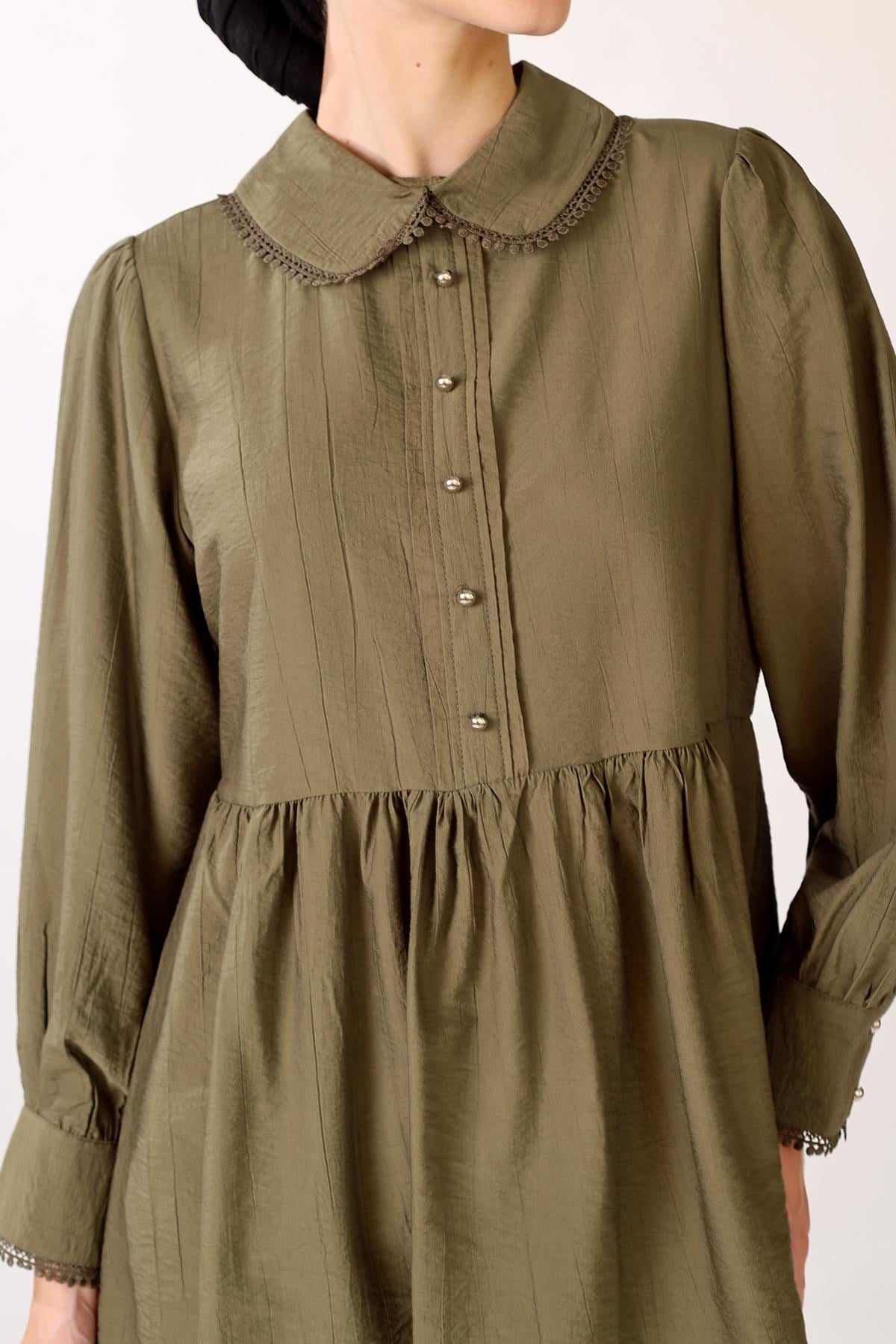 Haki Bebe Yaka Tunik 4069A