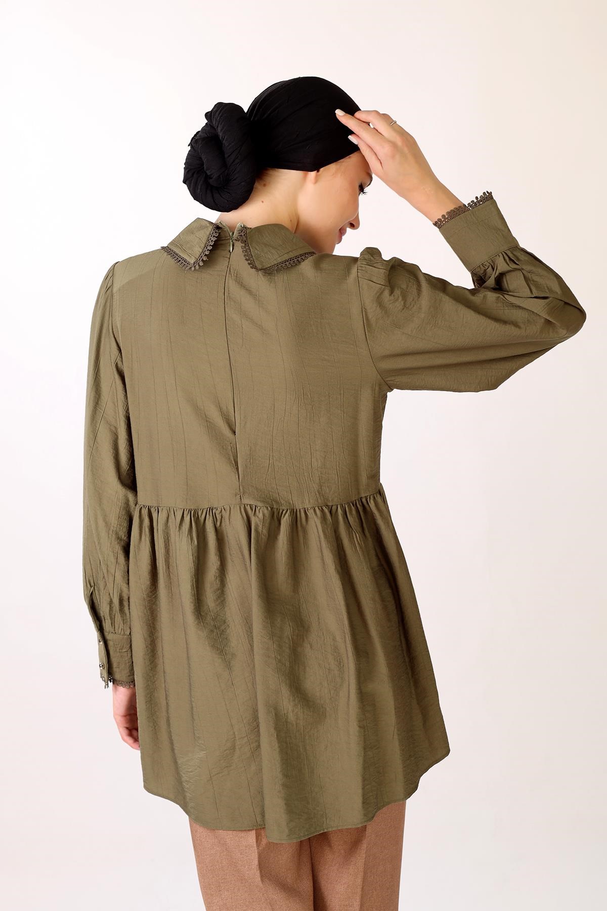 Haki Bebe Yaka Tunik 4069A