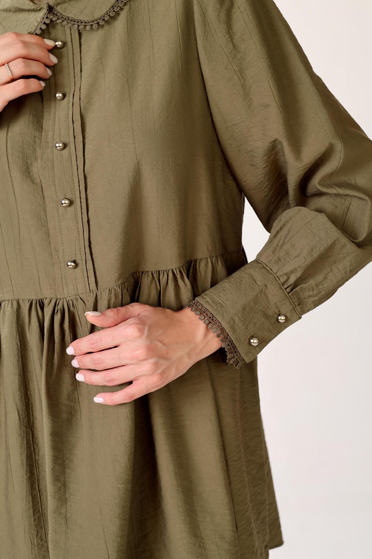 Haki Bebe Yaka Tunik 4069A