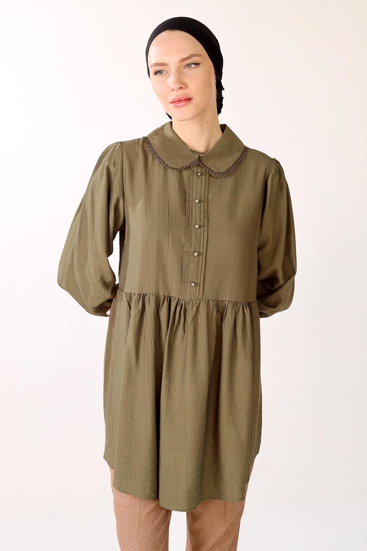 Haki Bebe Yaka Tunik 4069A
